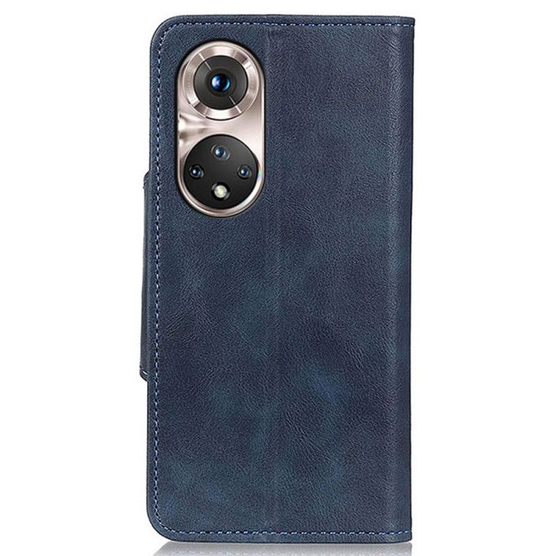 Folio-hoesje Huawei Nova 9 Pro / Honor 50 Pro Telefoonhoesje Vintage Kunstleer En Knoop