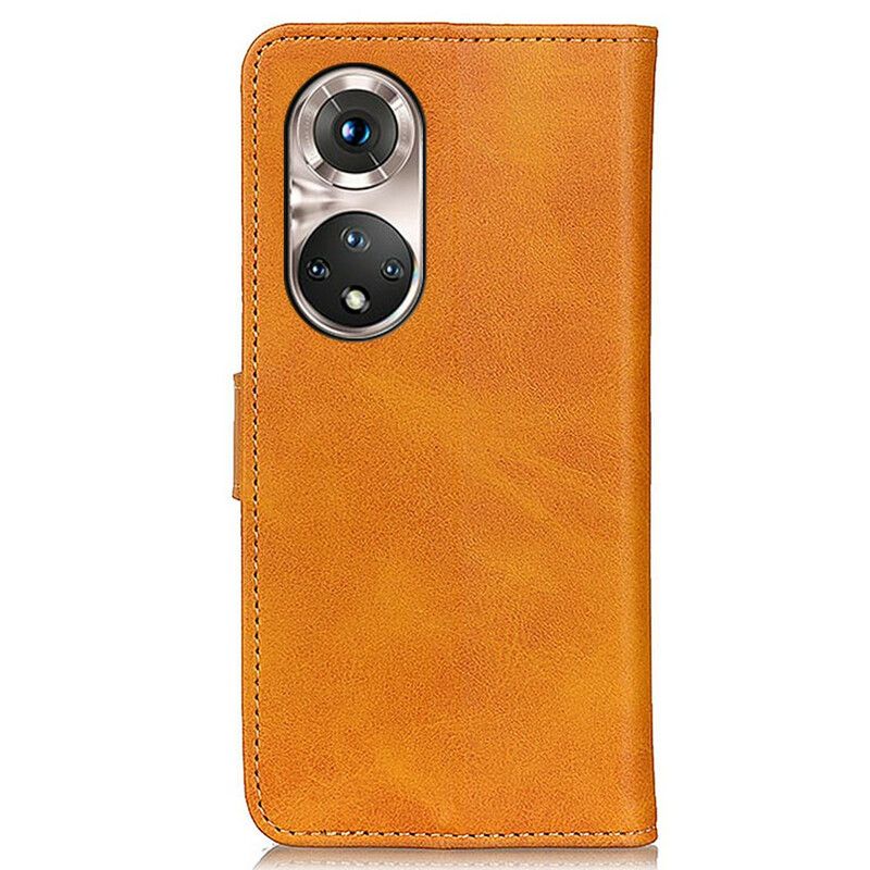 Leren Hoesje Huawei Nova 9 Pro / Honor 50 Pro Kunstleer Met Matte Afwerking Bescherming Hoesje