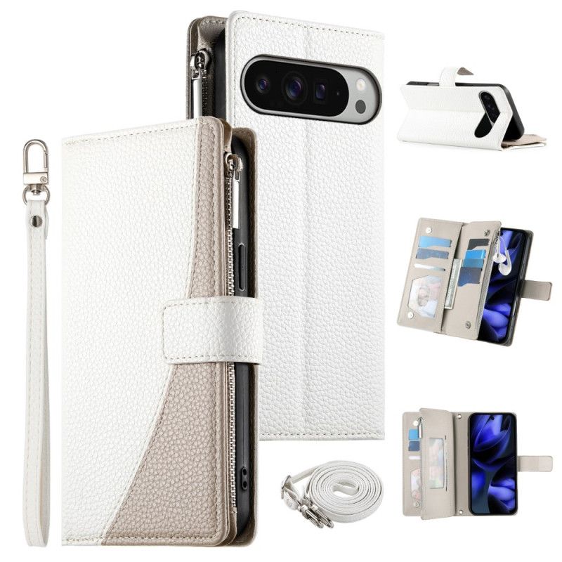 Bescherming Hoesje Google Pixel 10 Pro Xl Tweekleurige Portemonnee