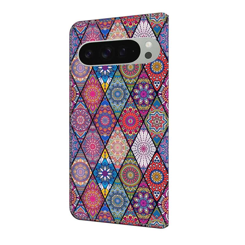 Flip Case Leren Google Pixel 10 Pro Xl Patchwork