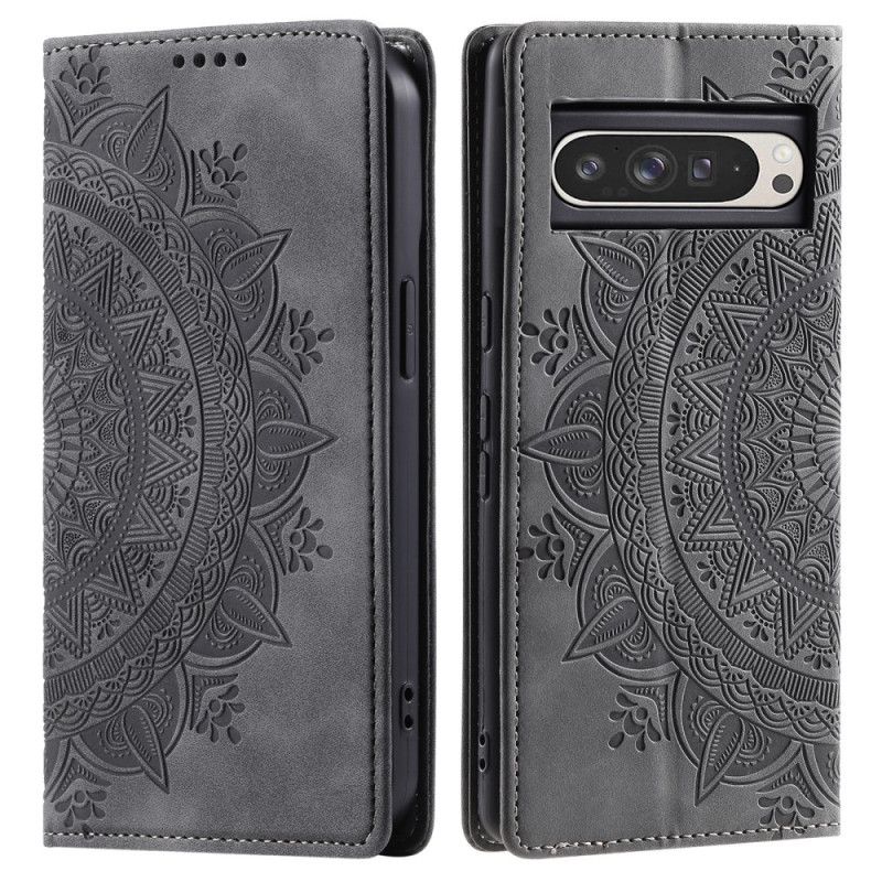 Folio-hoesje Google Pixel 10 Pro Xl Mandala Suède-effect Bescherming Hoesje