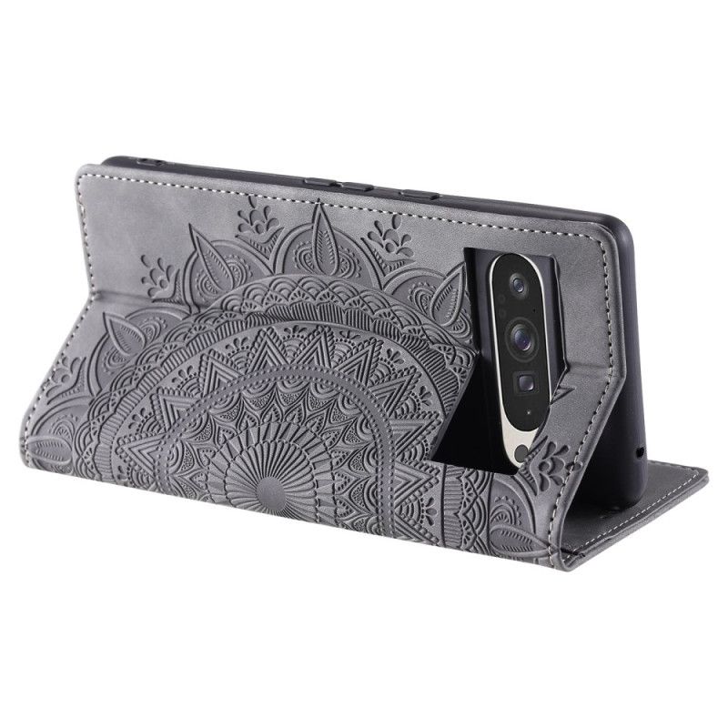 Folio-hoesje Google Pixel 10 Pro Xl Mandala Suède-effect Bescherming Hoesje