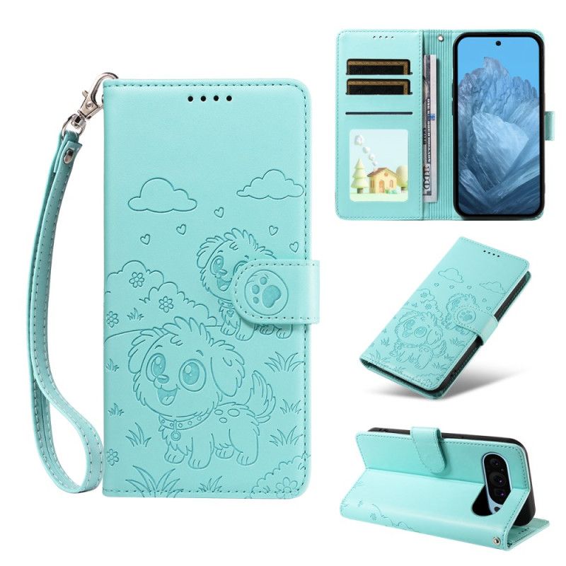 Folio-hoesje Google Pixel 10 Pro Xl Rfid-blokkering En Hondenpatroon