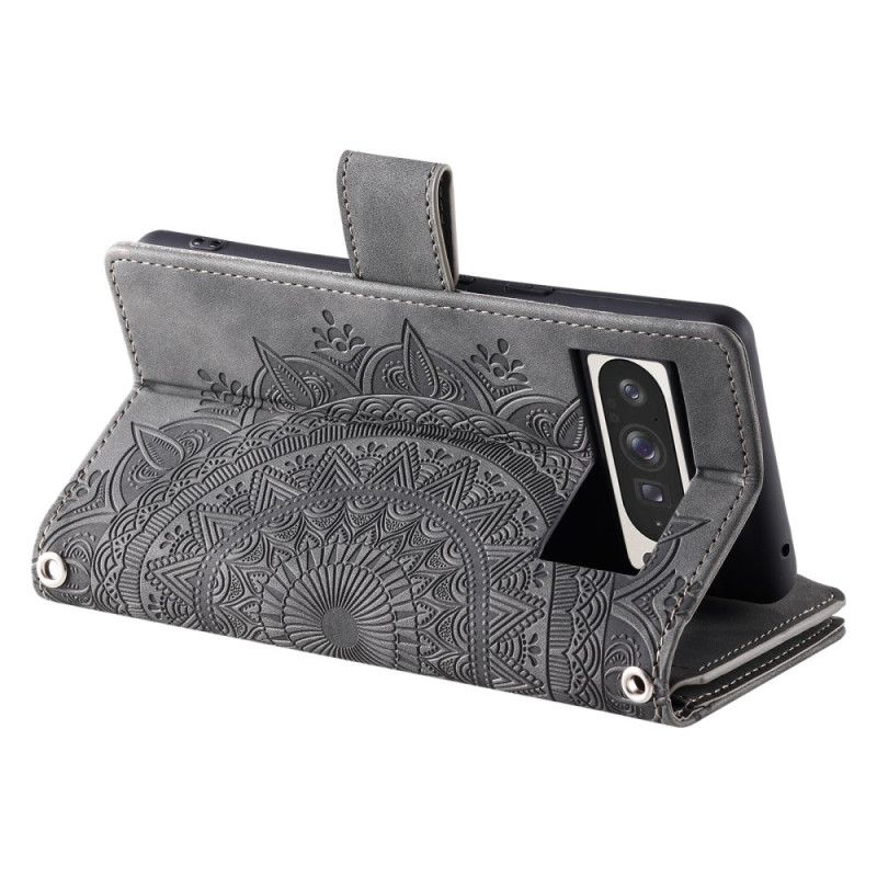 Folio-hoesje Google Pixel 10 Pro Xl Telefoonhoesje Portemonnee Met Mandala Suède-effect