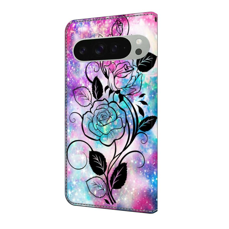 Folio-hoesje Google Pixel 10 Pro Xl Telefoonhoesje Roze En Blauw Patroon