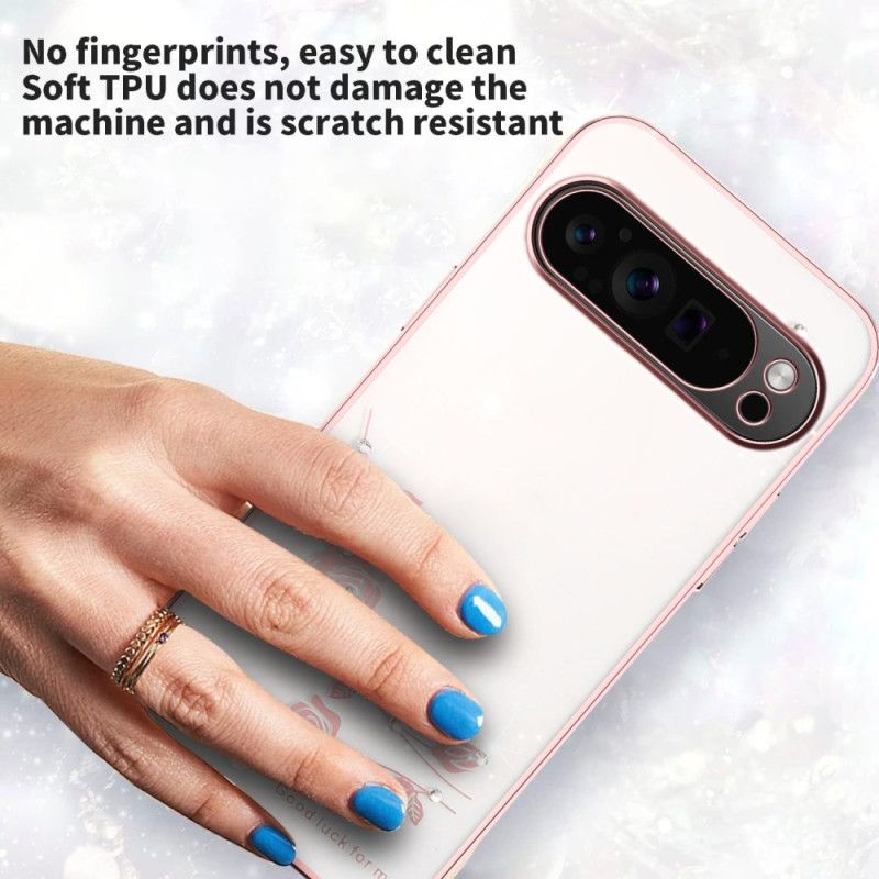 Hoesje Google Pixel 10 Pro Xl Bloemversiering En Strass-steentjes