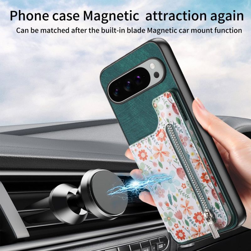 Hoesje Google Pixel 10 Pro Xl Portemonnee Met Bloemenprint