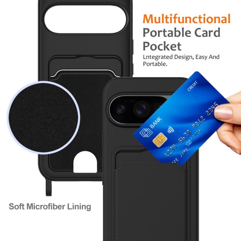 Hoesje Google Pixel 10 Pro Xl Siliconen Met Kaarthouder Bescherming Hoesje