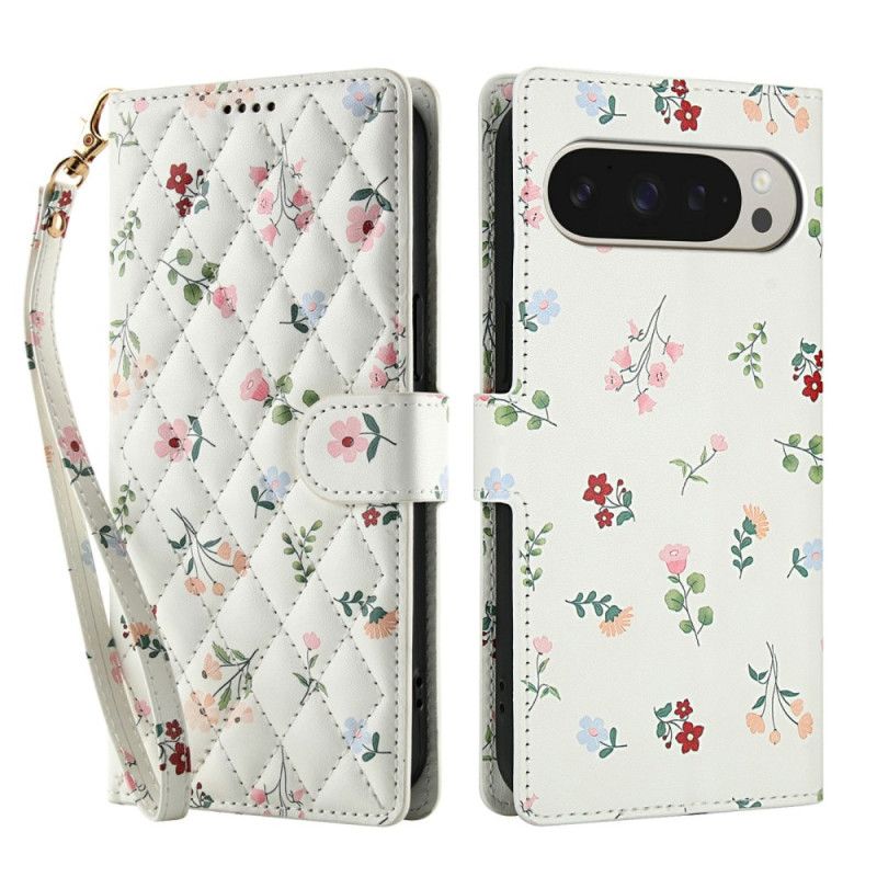 Leren Hoesje Google Pixel 10 Pro Xl Bloemen Bescherming Hoesje