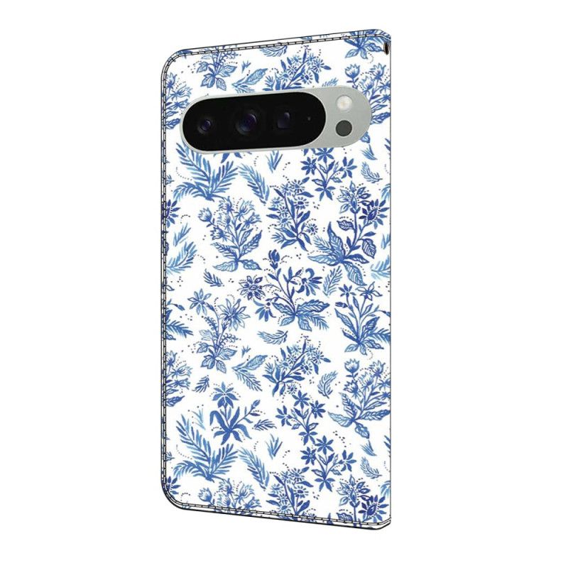 Leren Hoesje Google Pixel 10 Pro Xl Bloemenveld Bescherming Hoesje