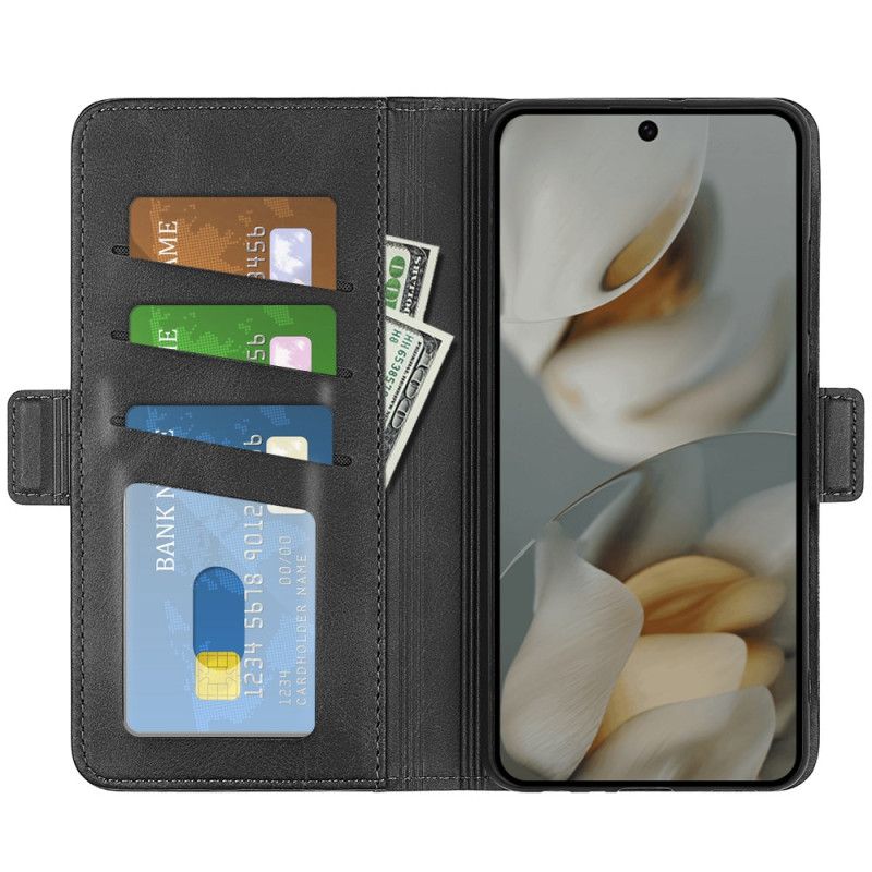 Leren Hoesje Google Pixel 10 Pro Xl Dubbele Sluiting