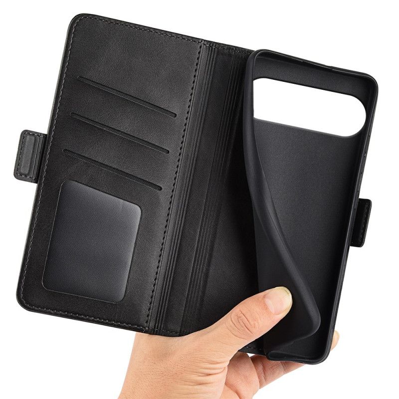 Leren Hoesje Google Pixel 10 Pro Xl Dubbele Sluiting