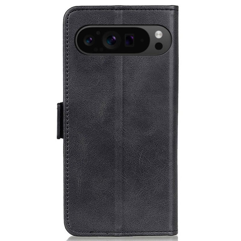 Leren Hoesje Google Pixel 10 Pro Xl Dubbele Sluiting Bescherming Hoesje