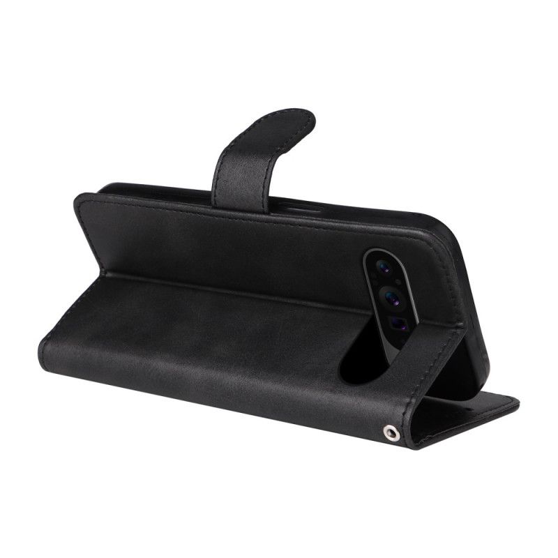 Leren Hoesje Google Pixel 10 Pro Xl Effen Kunstleer Bescherming Hoesje