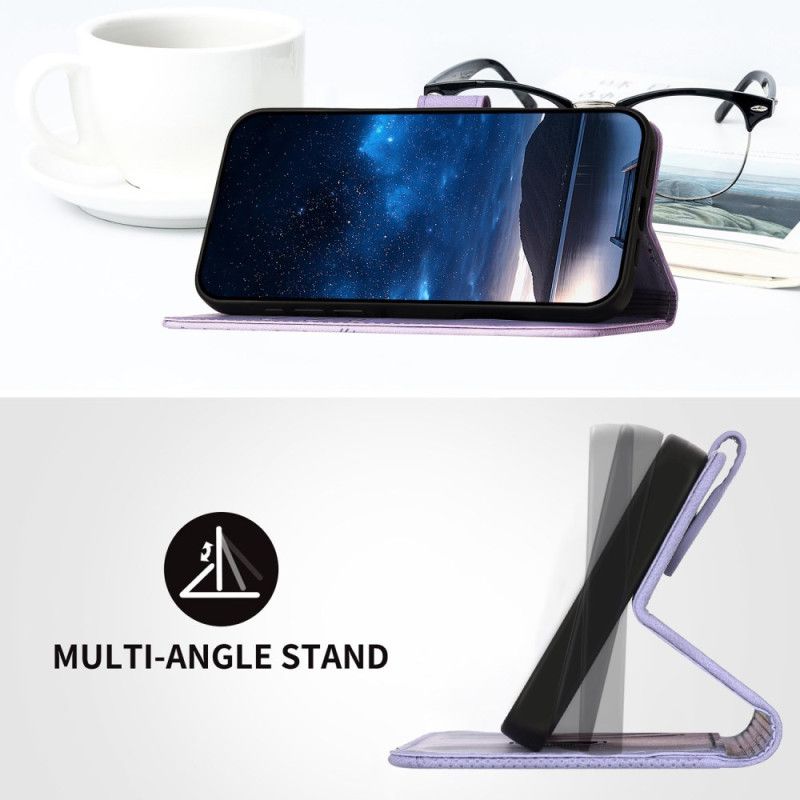 Leren Hoesje Google Pixel 10 Pro Xl Geometrisch En Vlinderdesign