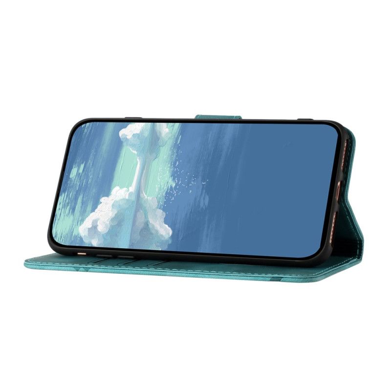 Leren Hoesje Voor Google Pixel 10 Pro Xl Geometrische Lijnen Met Bandje