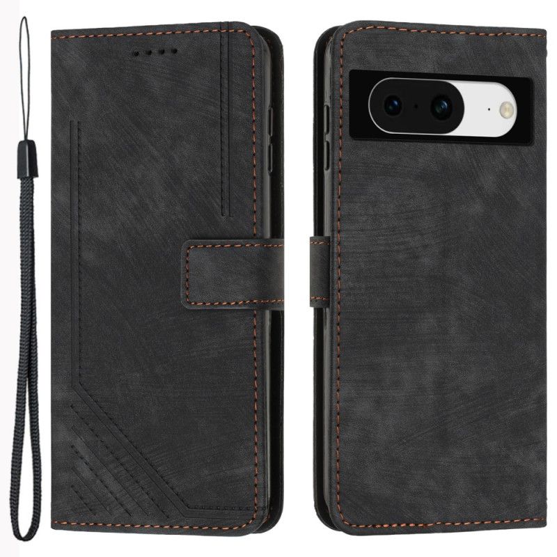 Leren Hoesje Voor Google Pixel 8 Straplijnen