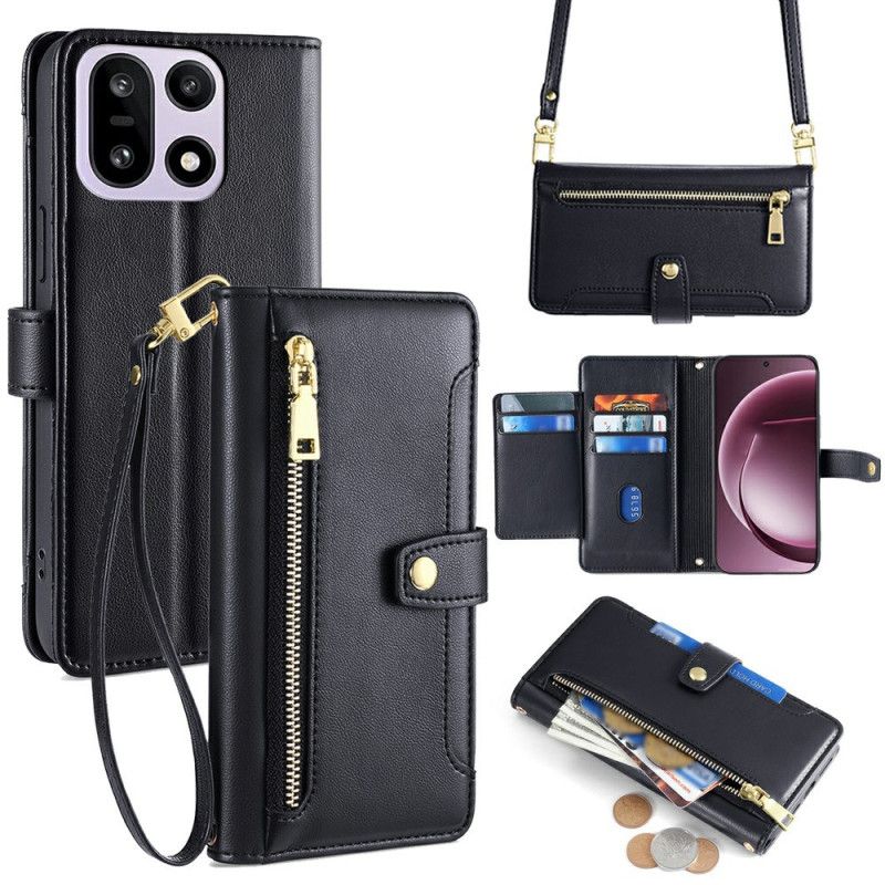 Bescherming Hoesje Oneplus 15 Portemonnee Met Bandjes