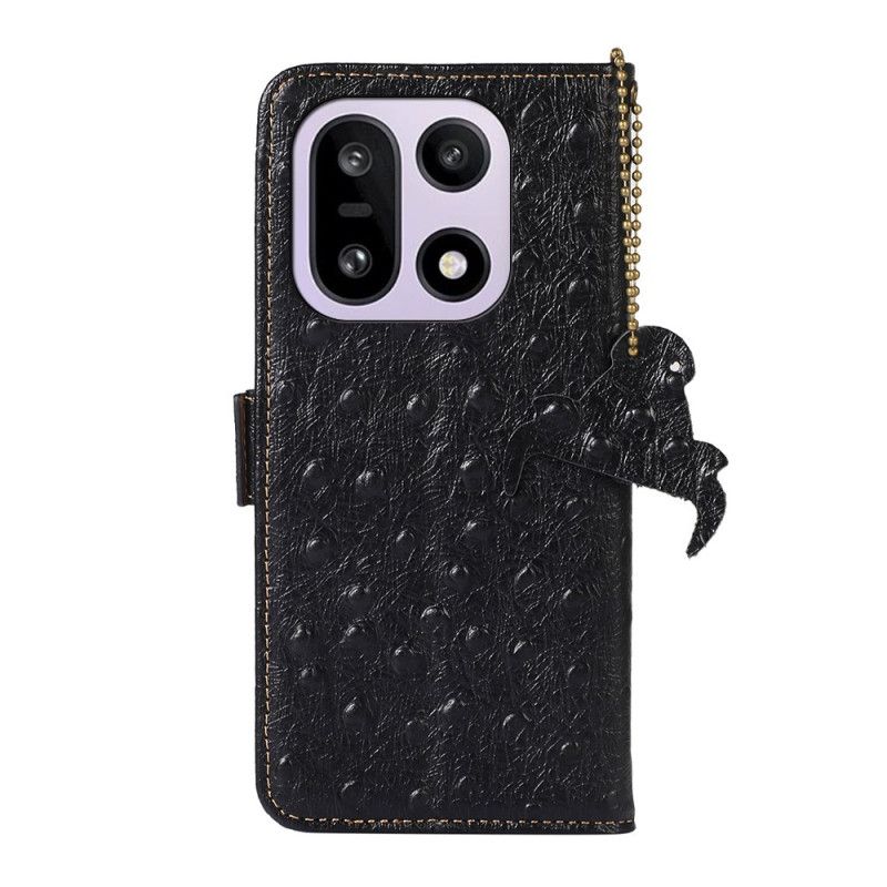 Flip Case Leren Oneplus 15 Echt Leer Met Rfid-blokkering