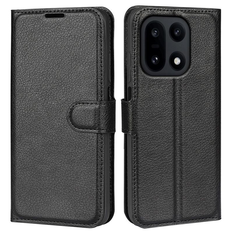 Flip Case Leren Oneplus 15 Lychee Kunstleer