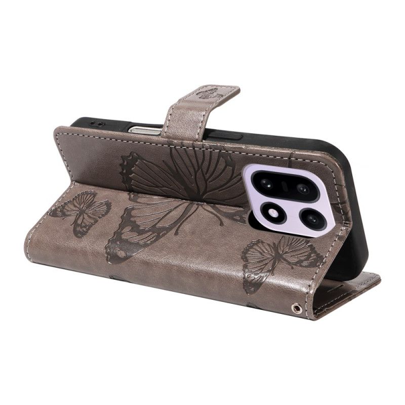 Flip Case Leren Oneplus 15 Reuzenvlinders