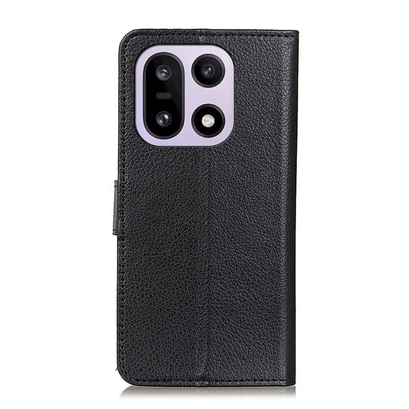 Flip Case Leren Oneplus 15 Traditioneel Imitatieleer Leer