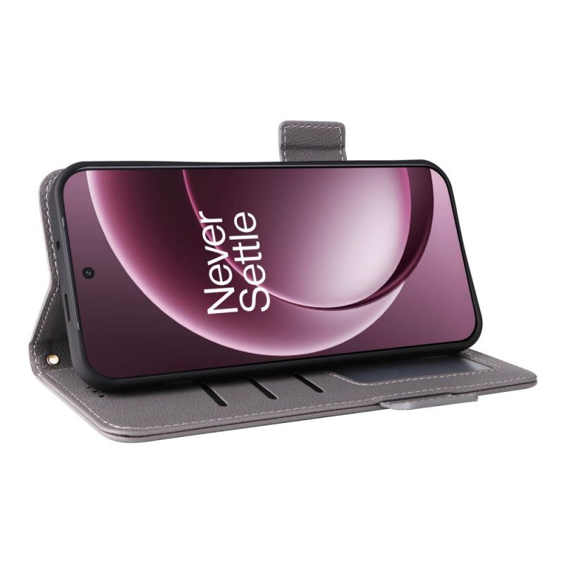 Folio-hoesje Oneplus 15 Kunstleer Met Riempje