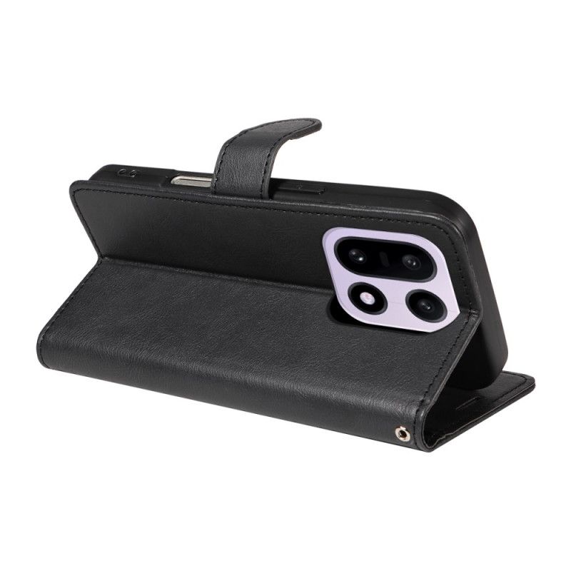 Folio-hoesje Oneplus 15 Telefoonhoesje Effen Kunstleer