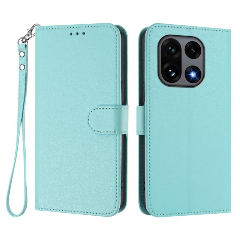 Folio-hoesje Oneplus 15 Telefoonhoesje Effen Met Riempje