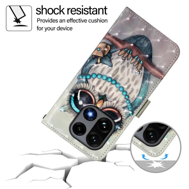 Folio-hoesje Oneplus 15 Telefoonhoesje Grijze Uil