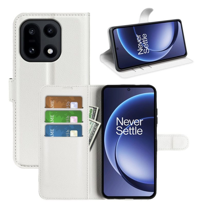 Folio-hoesje Oneplus 15 Telefoonhoesje Kunstleer Lychee