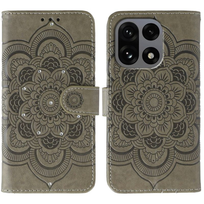 Folio-hoesje Oneplus 15 Telefoonhoesje Mandala Met Strasssteentjes