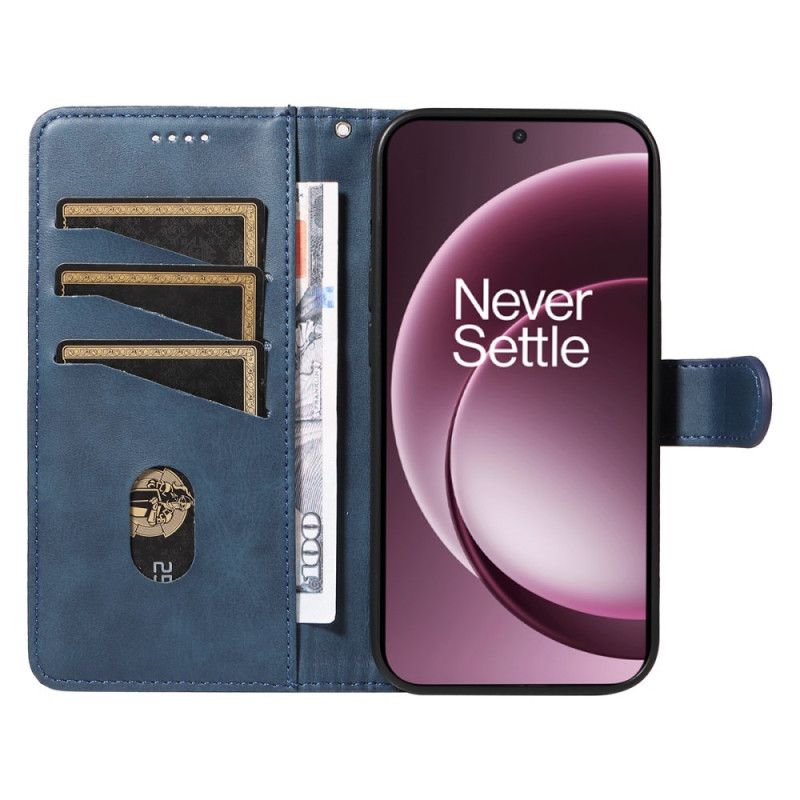 Leren Hoesje Voor Oneplus 15 T-design Lijnen