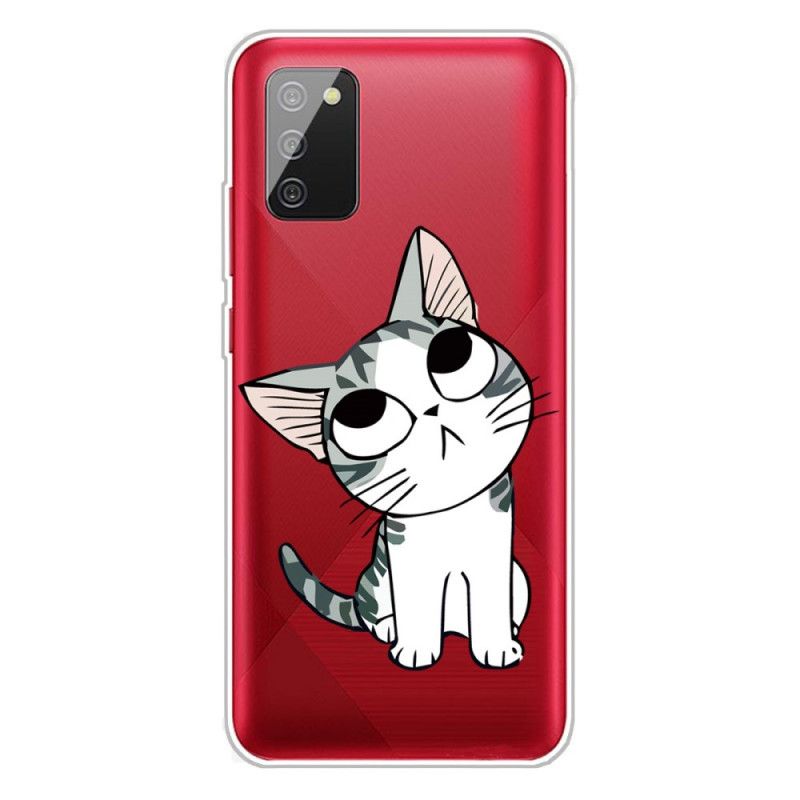 Cover Hoesje Samsung Galaxy A02s Telefoonhoesje Charmante Kat