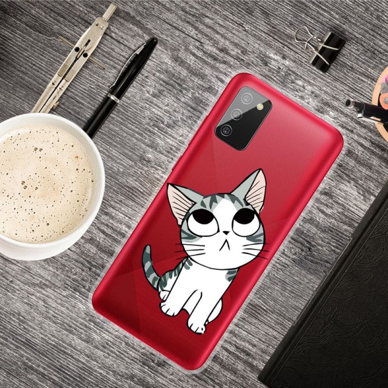 Cover Hoesje Samsung Galaxy A02s Telefoonhoesje Charmante Kat
