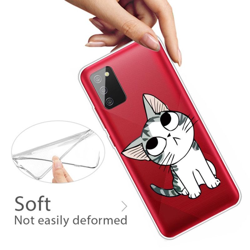 Cover Hoesje Samsung Galaxy A02s Telefoonhoesje Charmante Kat