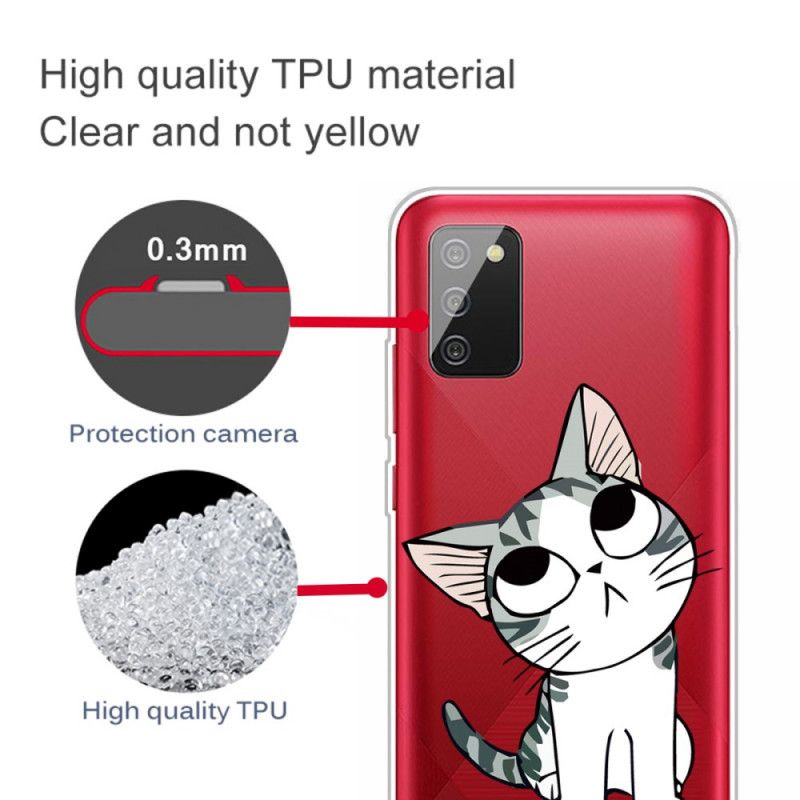 Cover Hoesje Samsung Galaxy A02s Telefoonhoesje Charmante Kat