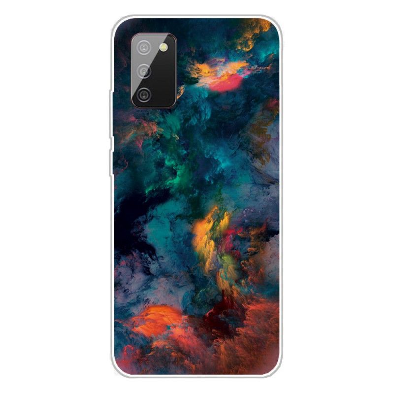 Cover Hoesje Samsung Galaxy A02s Telefoonhoesje Gekleurde Wolken