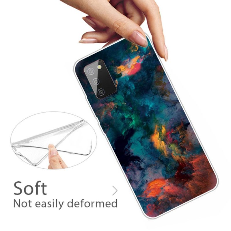 Cover Hoesje Samsung Galaxy A02s Telefoonhoesje Gekleurde Wolken