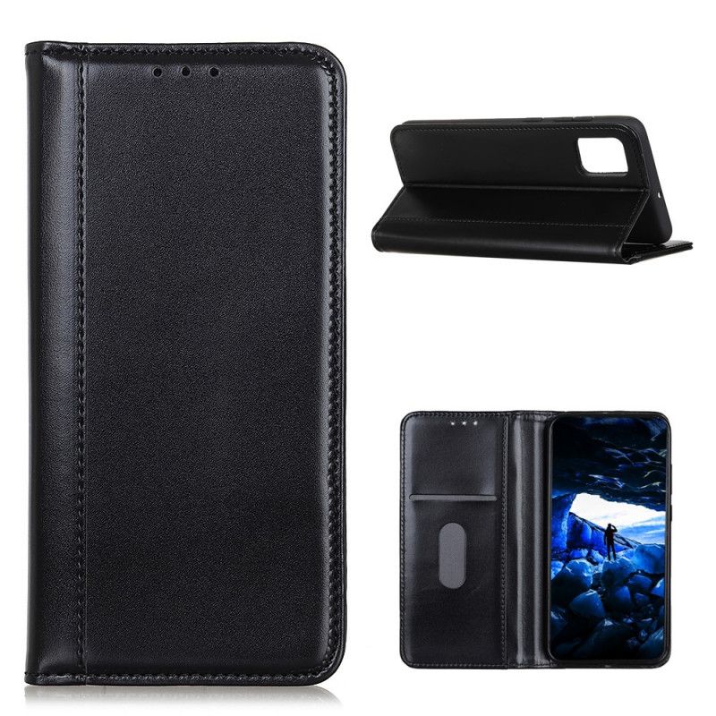 Folio-hoesje voor Samsung Galaxy A02s Rood Zwart Glanzend Splitleer