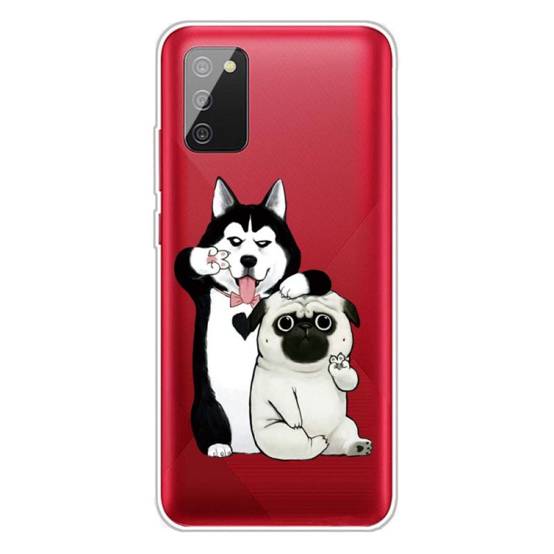 Hoesje Samsung Galaxy A02s Grappige Honden