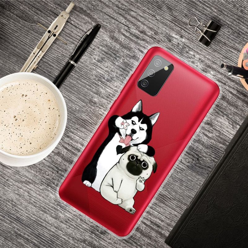 Hoesje Samsung Galaxy A02s Grappige Honden