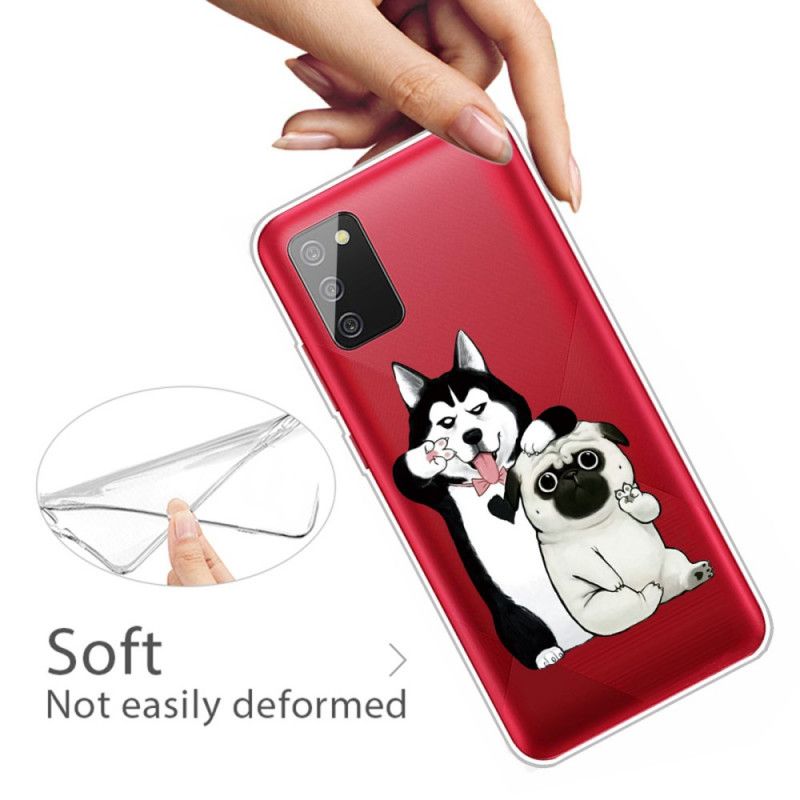 Hoesje Samsung Galaxy A02s Grappige Honden