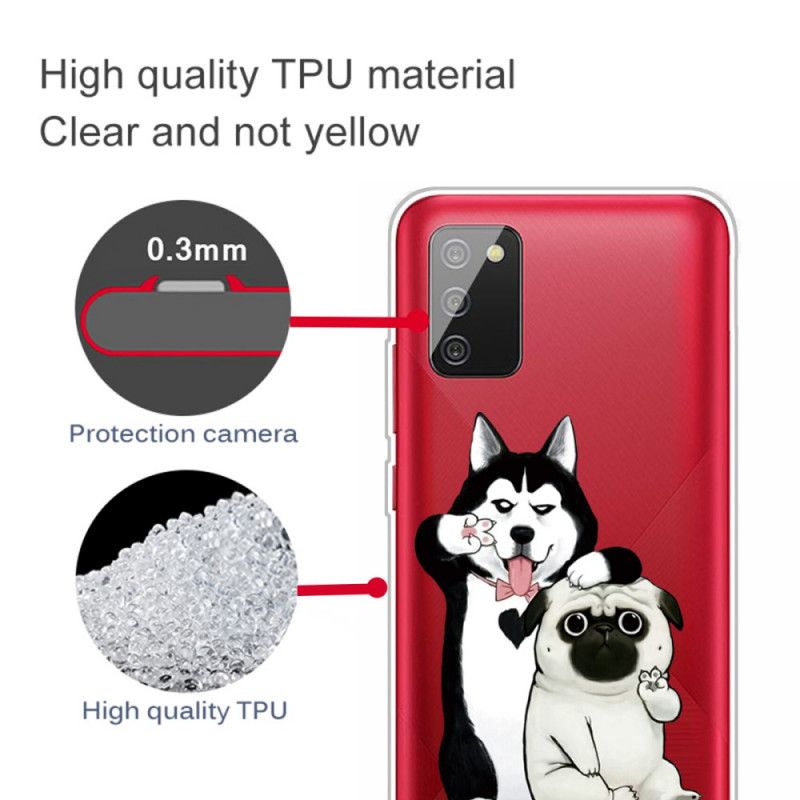 Hoesje Samsung Galaxy A02s Grappige Honden