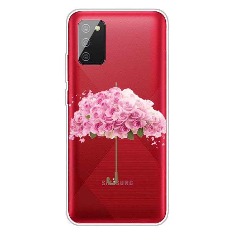 Hoesje Samsung Galaxy A02s Paraplu In Rozen