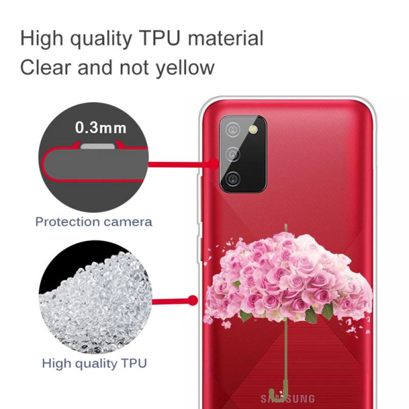 Hoesje Samsung Galaxy A02s Paraplu In Rozen