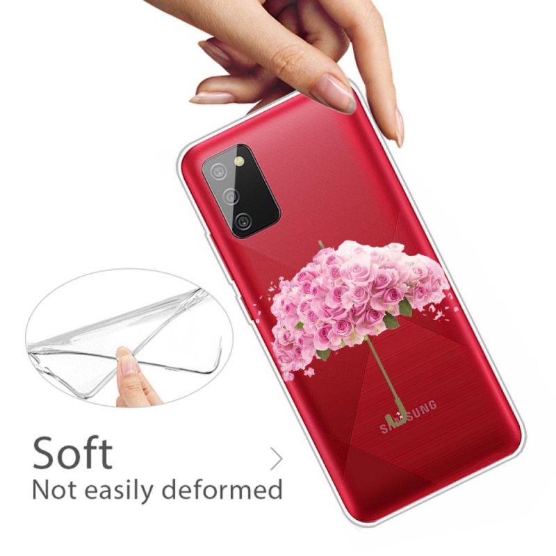 Hoesje Samsung Galaxy A02s Paraplu In Rozen