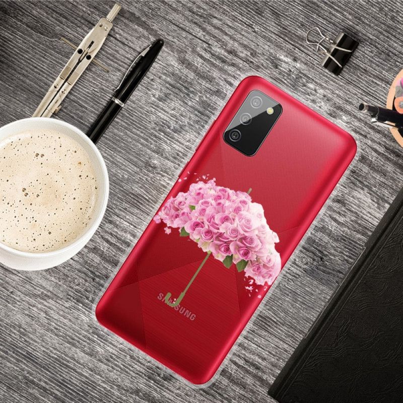 Hoesje Samsung Galaxy A02s Paraplu In Rozen