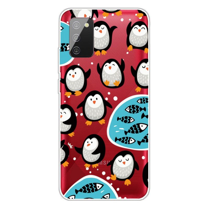 Hoesje Samsung Galaxy A02s Pinguïns En Vissen