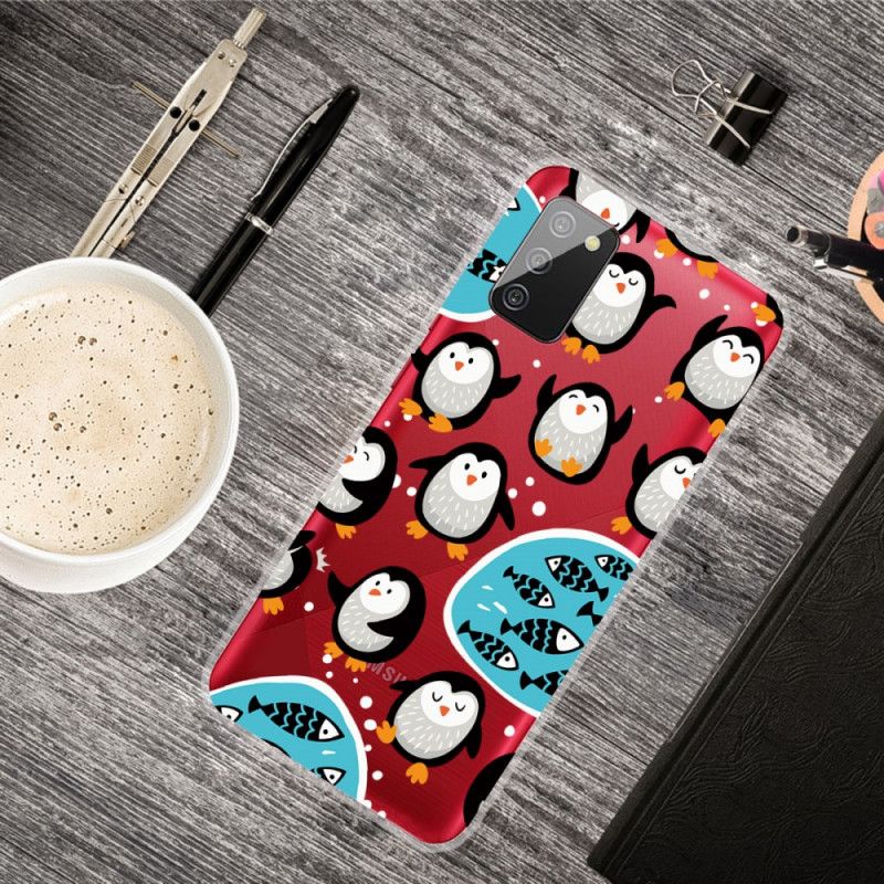 Hoesje Samsung Galaxy A02s Pinguïns En Vissen